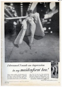 Vintage bra ad from 1958