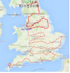 Ten Days in, and Chris is somewhere south of Liverpool